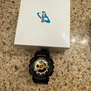 G-Shock Black and Gold Women's Watch